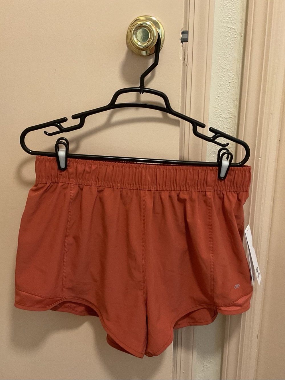 Women’s Terra Cotta Athletic Shorts with Elastic Waistband